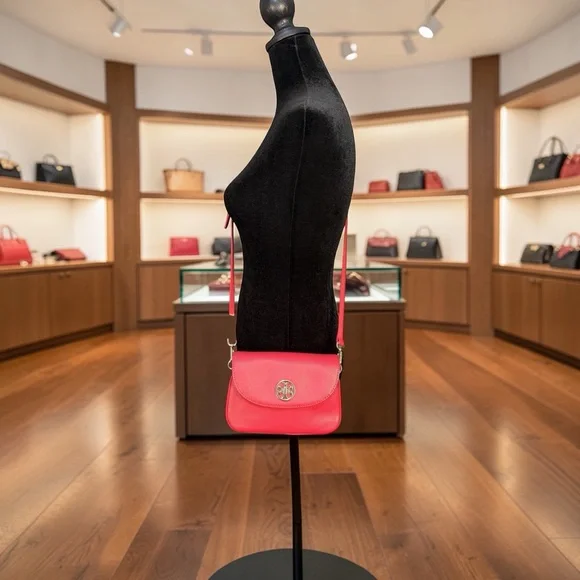 Tory Burch Red Turnlock Crossbody Bag (A768) - Picture 4 of 13